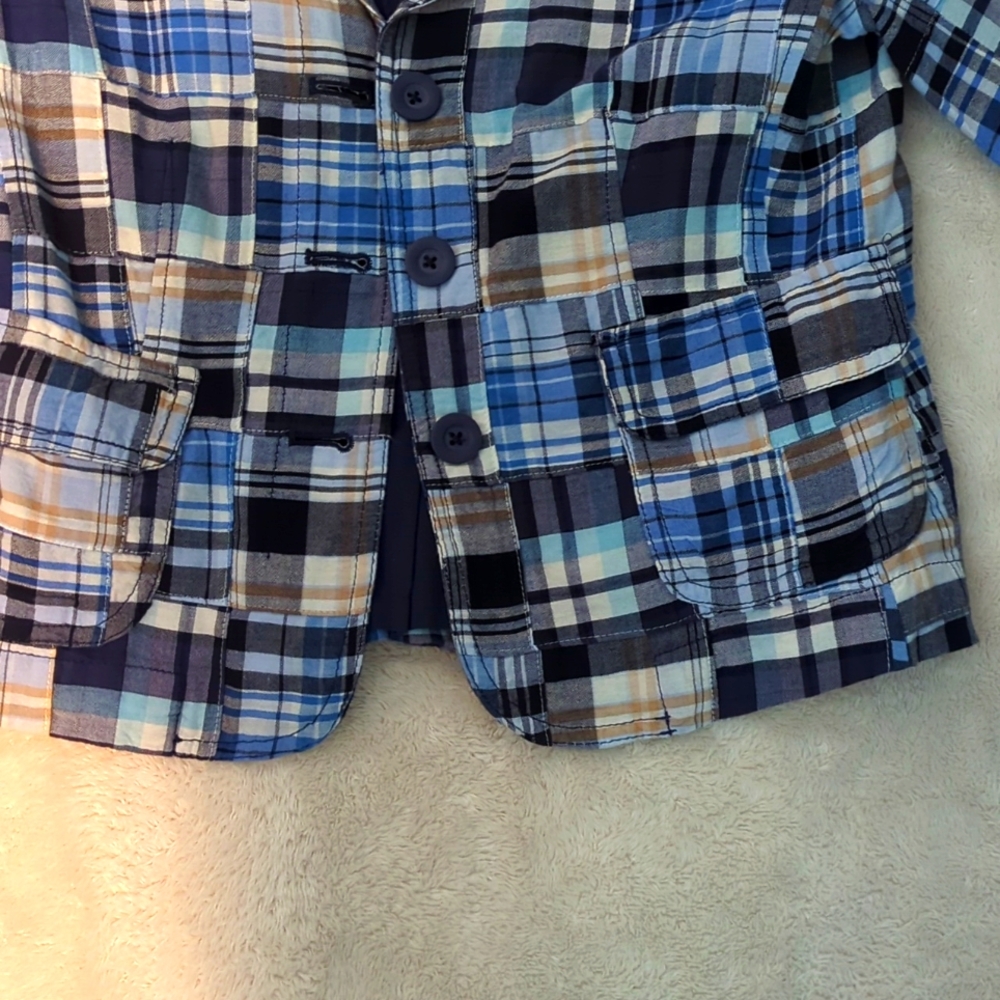 **Ann Taylor Loft Madras Patchwork Jacket Size 6 - image 3